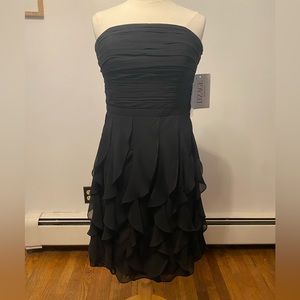 Never worn black strapless D’zage dress
